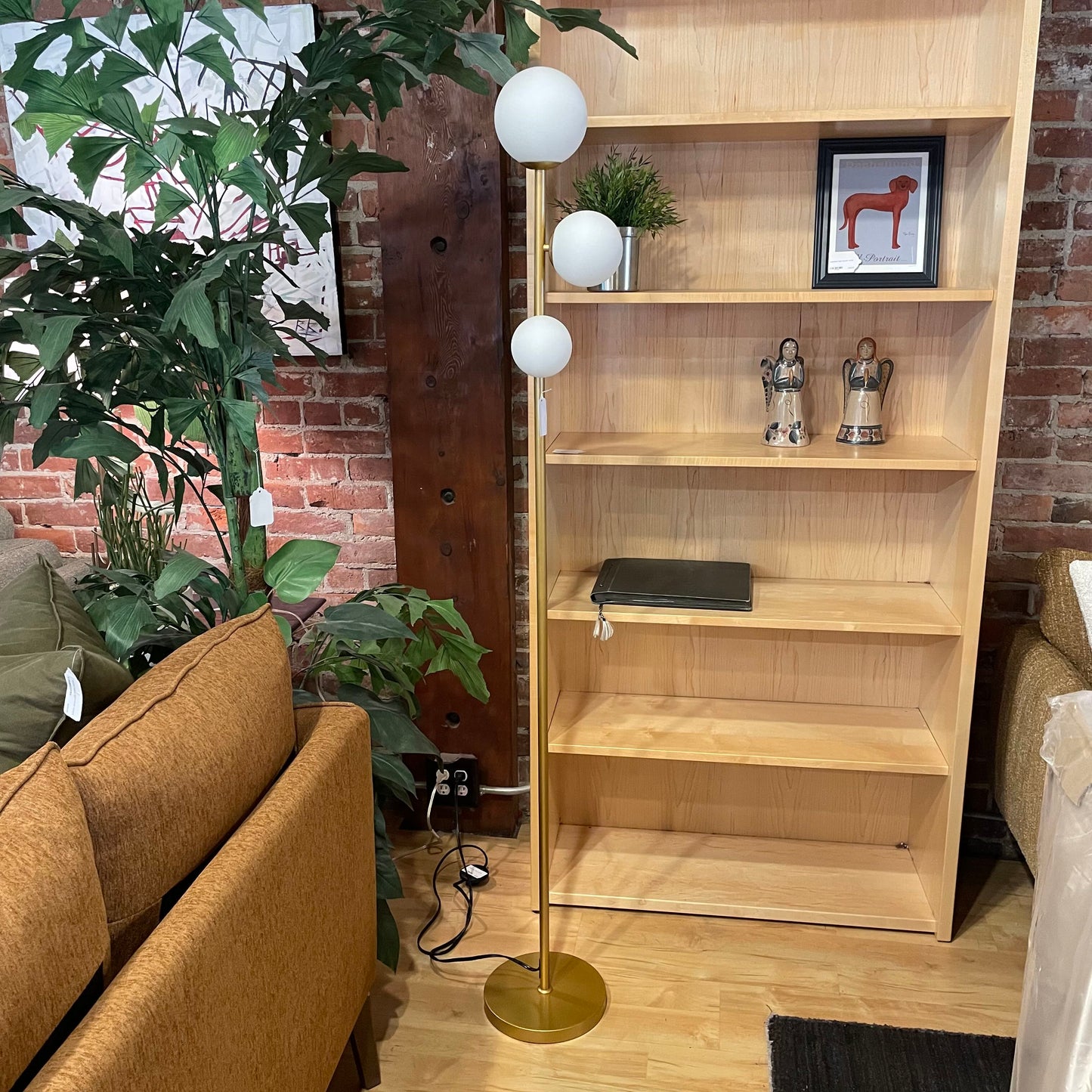 3 Globe Gold Floor Lamp