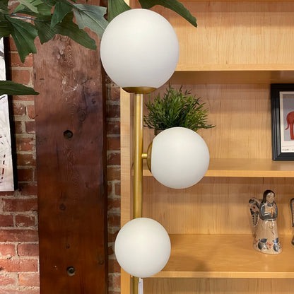 3 Globe Gold Floor Lamp