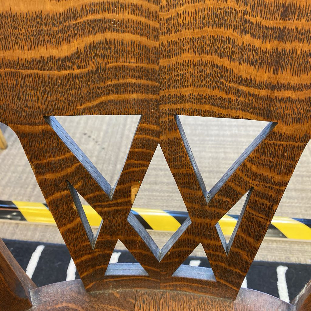 Mission Style Quartersawn Tiger Oak Chair