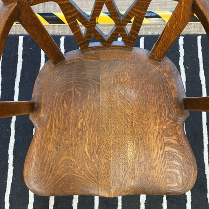 Mission Style Quartersawn Tiger Oak Chair