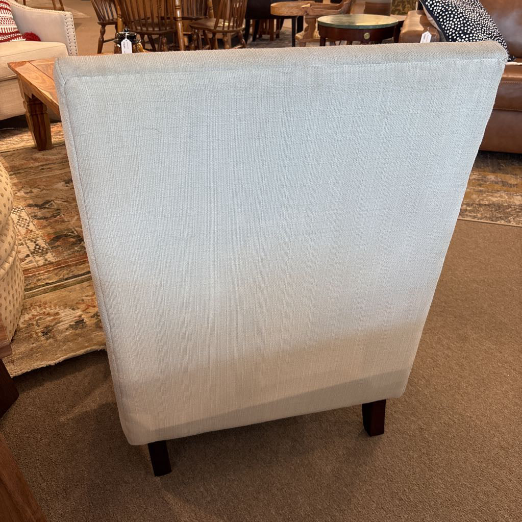 White Upholstered Silver Nailhead Accent Chair U ACCENT CHAIRS