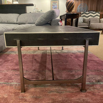 Faux Shagreen 2 Drawer Coffee Table AS IS C COFFEE TABLES