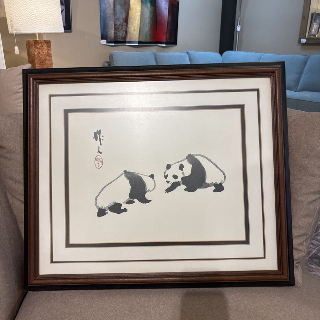 Two Pandas Asian Art ART
