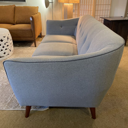 Light Grey 3 Seat Sofa Dimple Back