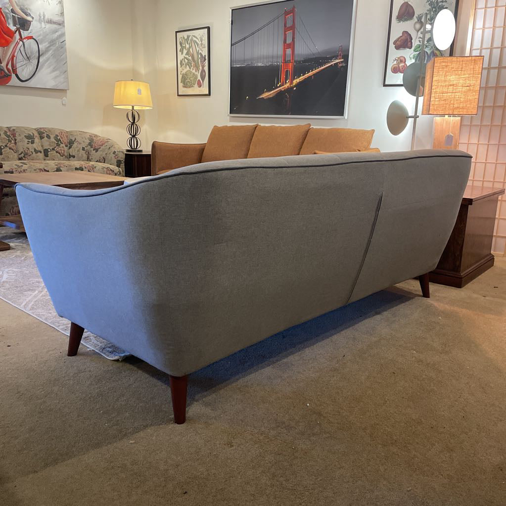 Light Grey 3 Seat Sofa Dimple Back