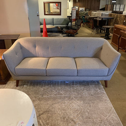 Light Grey 3 Seat Sofa Dimple Back