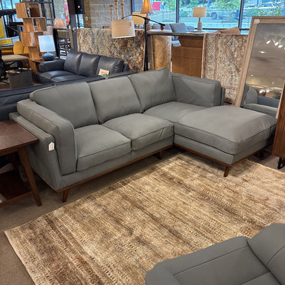 Karlstad Pewter Leather RAF Sectional
