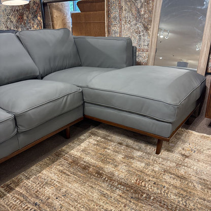 Karlstad Pewter Leather RAF Sectional