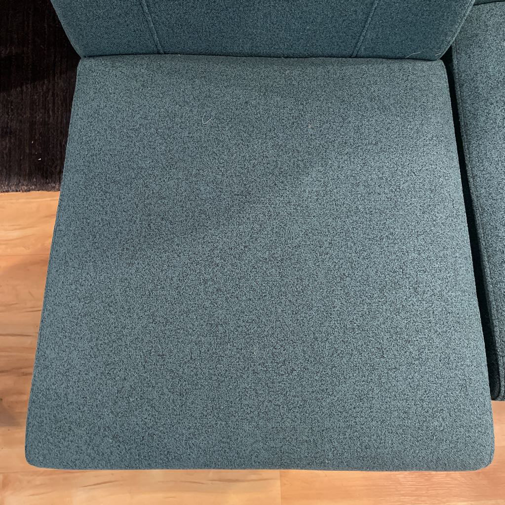 SET of 8 Green Fabric Dining Chairs