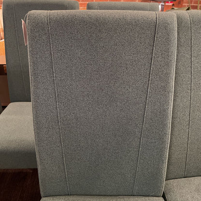 SET of 8 Green Fabric Dining Chairs