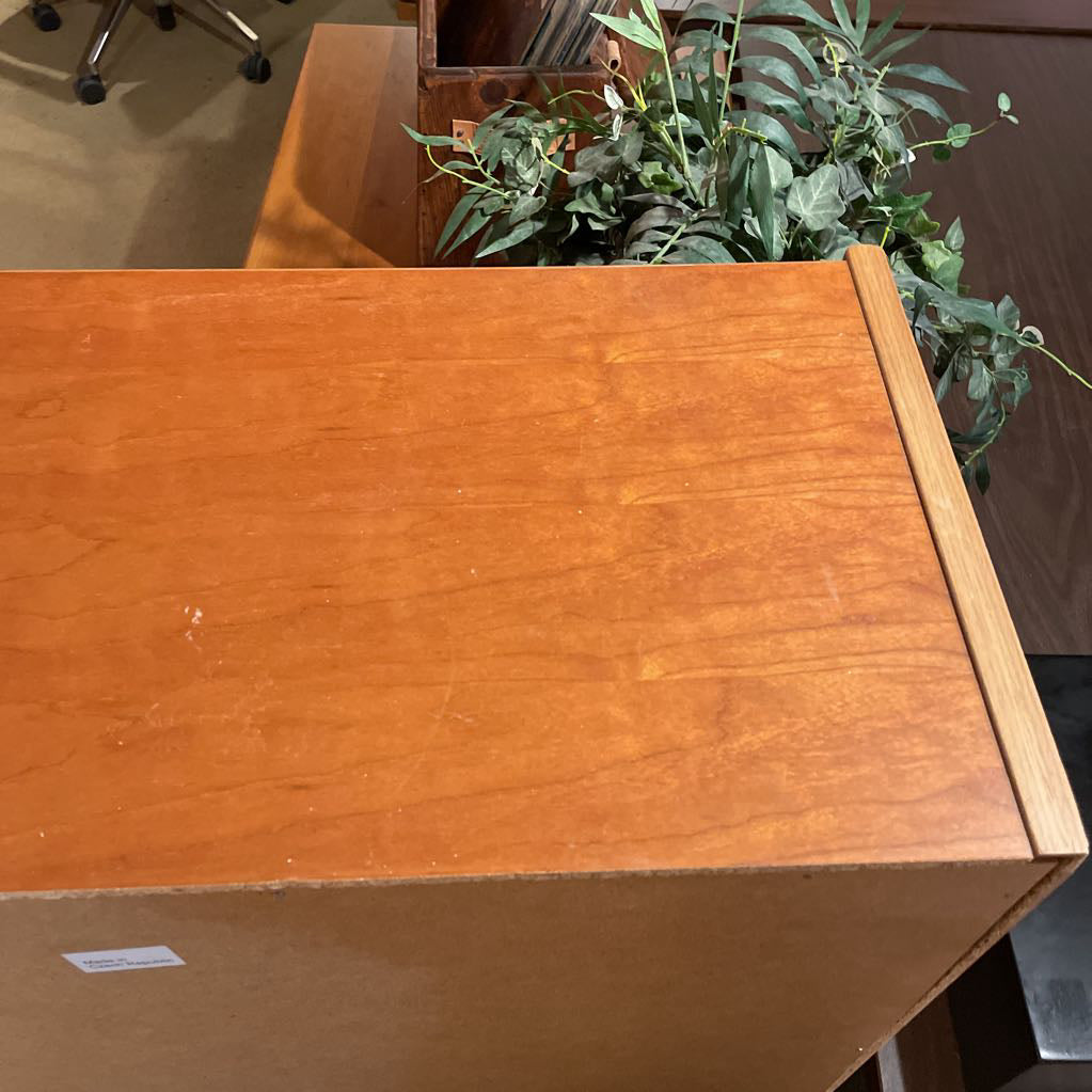 4 Tier Cherry Wood Veneer Bookshelf
