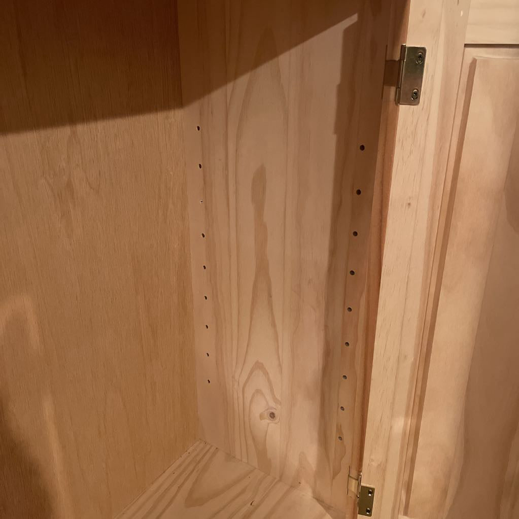 Unfinished Oak 2 Door Bookshelf