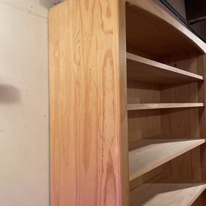 Unfinished Oak 2 Door Bookshelf