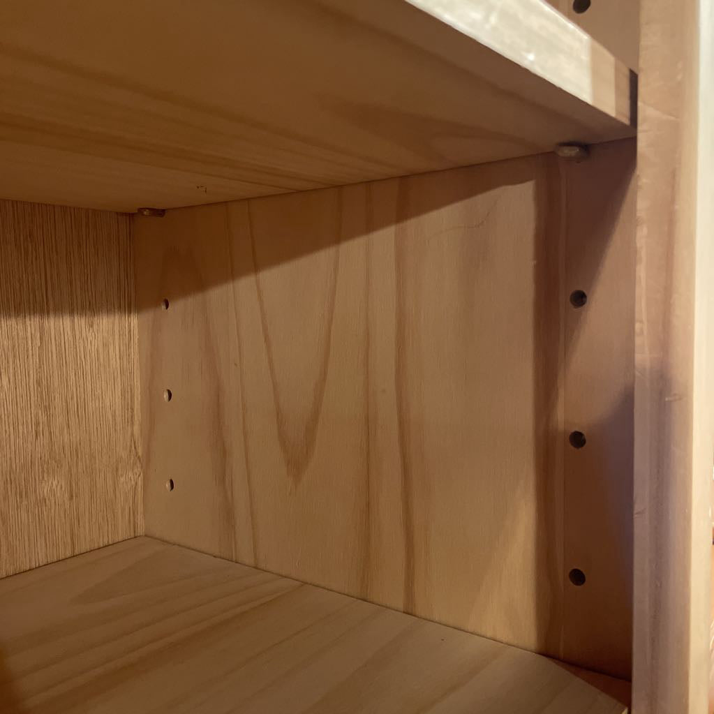 Unfinished Oak 2 Door Bookshelf