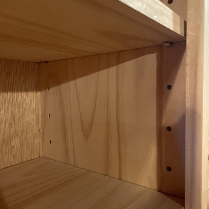 Unfinished Oak 2 Door Bookshelf