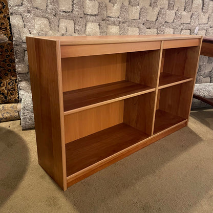 Cherry Wood Veneer Low Bookshelf