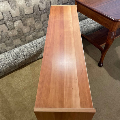Cherry Wood Veneer Low Bookshelf