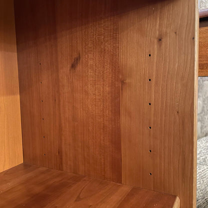 Cherry Wood Veneer Low Bookshelf