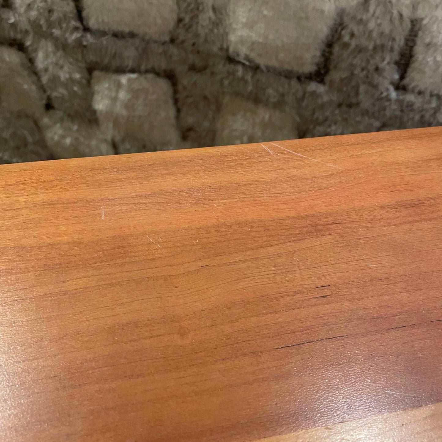 Cherry Wood Veneer Low Bookshelf