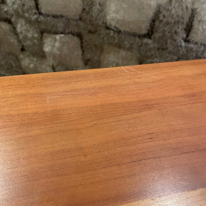 Cherry Wood Veneer Low Bookshelf