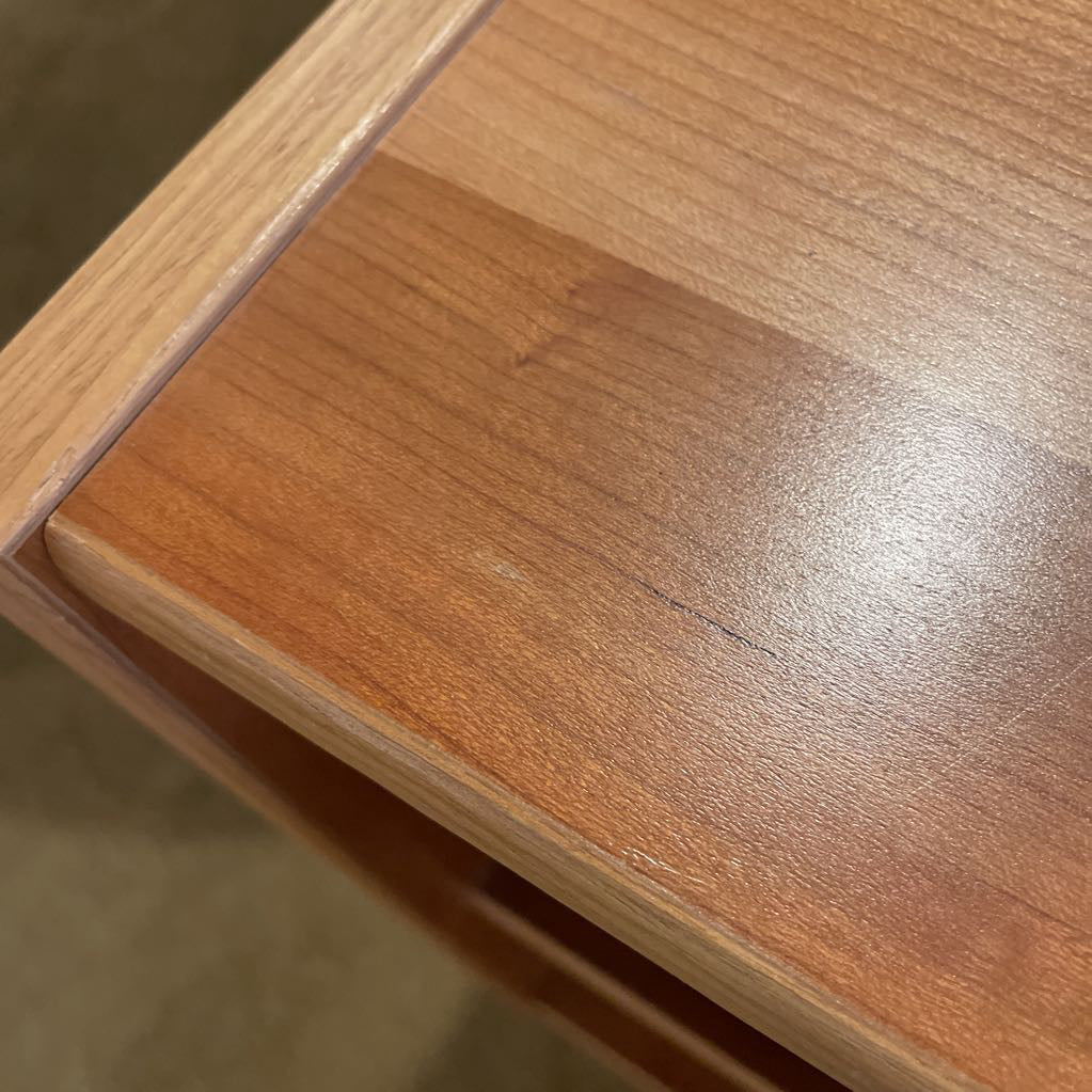 Cherry Wood Veneer Low Bookshelf