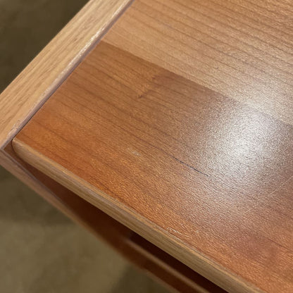 Cherry Wood Veneer Low Bookshelf
