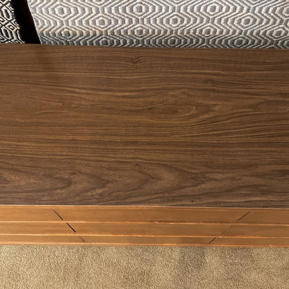 MCM 9 Drawer Walnut Veneer Lowboy Dresser