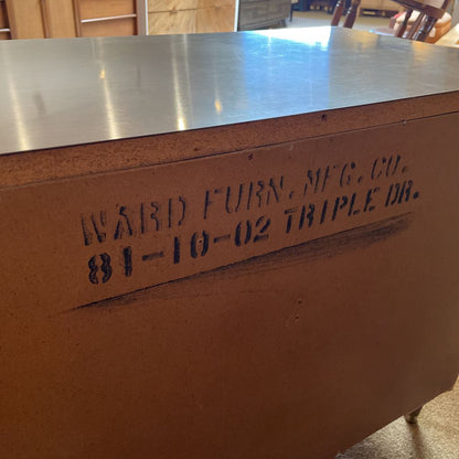 MCM 9 Drawer Walnut Veneer Lowboy Dresser