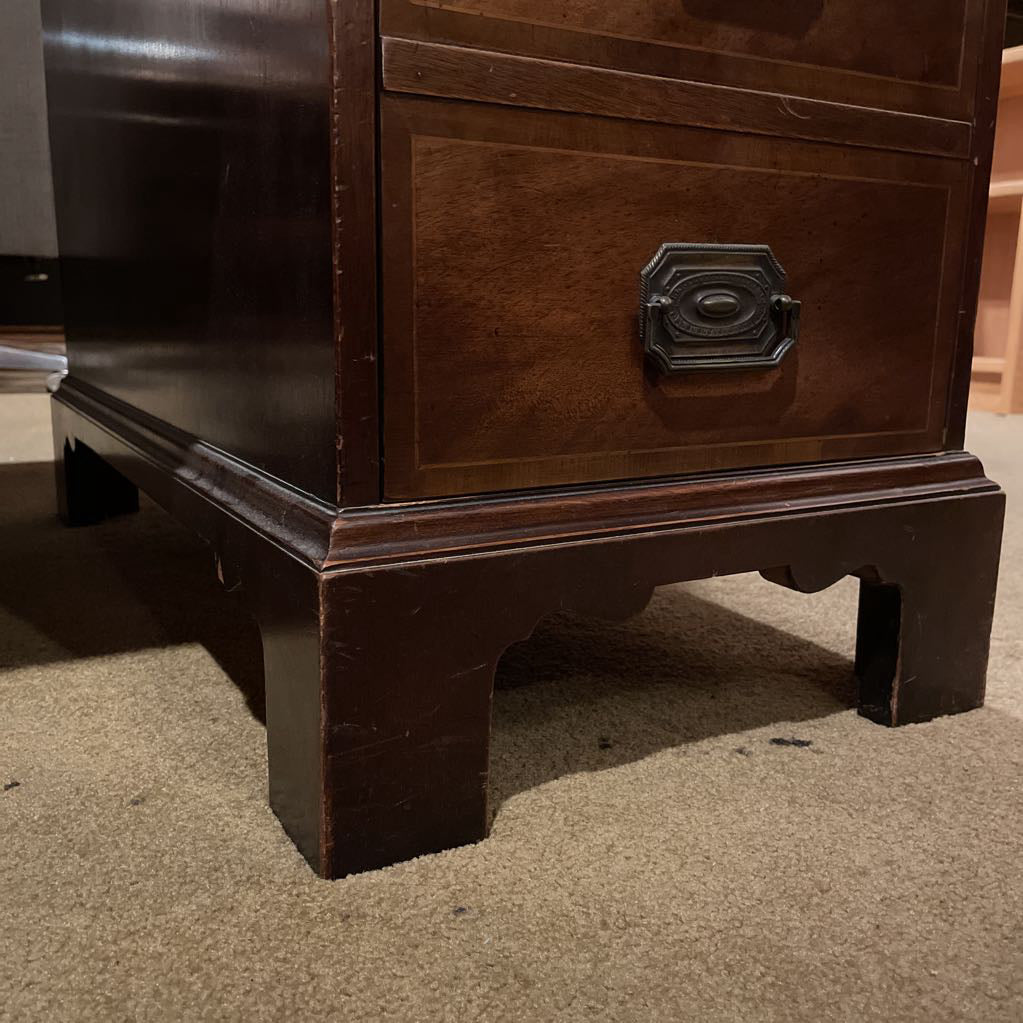 BAKER Leather Inset Mahogany Traditional Desk