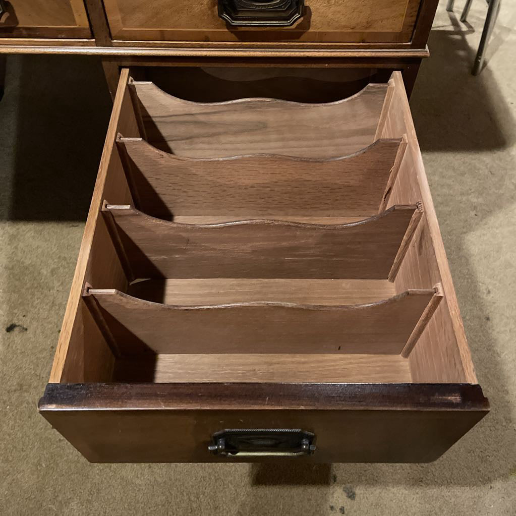 BAKER Leather Inset Mahogany Traditional Desk