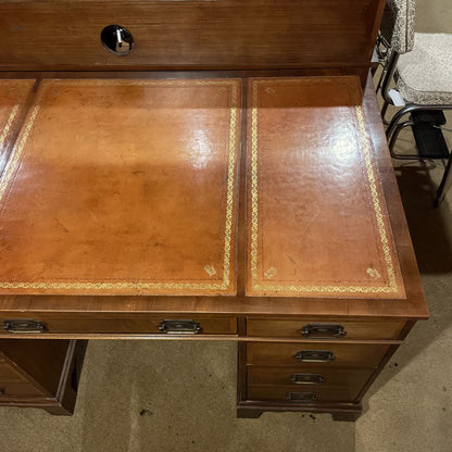 BAKER Leather Inset Mahogany Traditional Desk