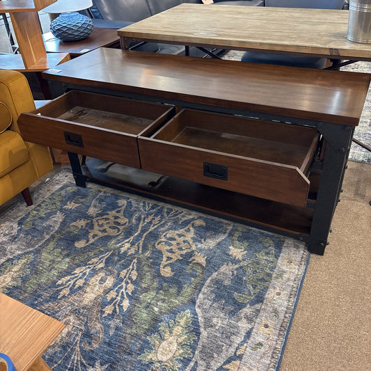 Industrial Two Drawer Media Stand C MEDIA STANDS
