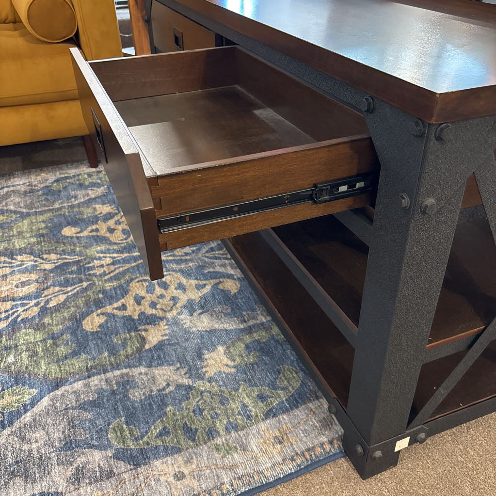 Industrial Two Drawer Media Stand C MEDIA STANDS