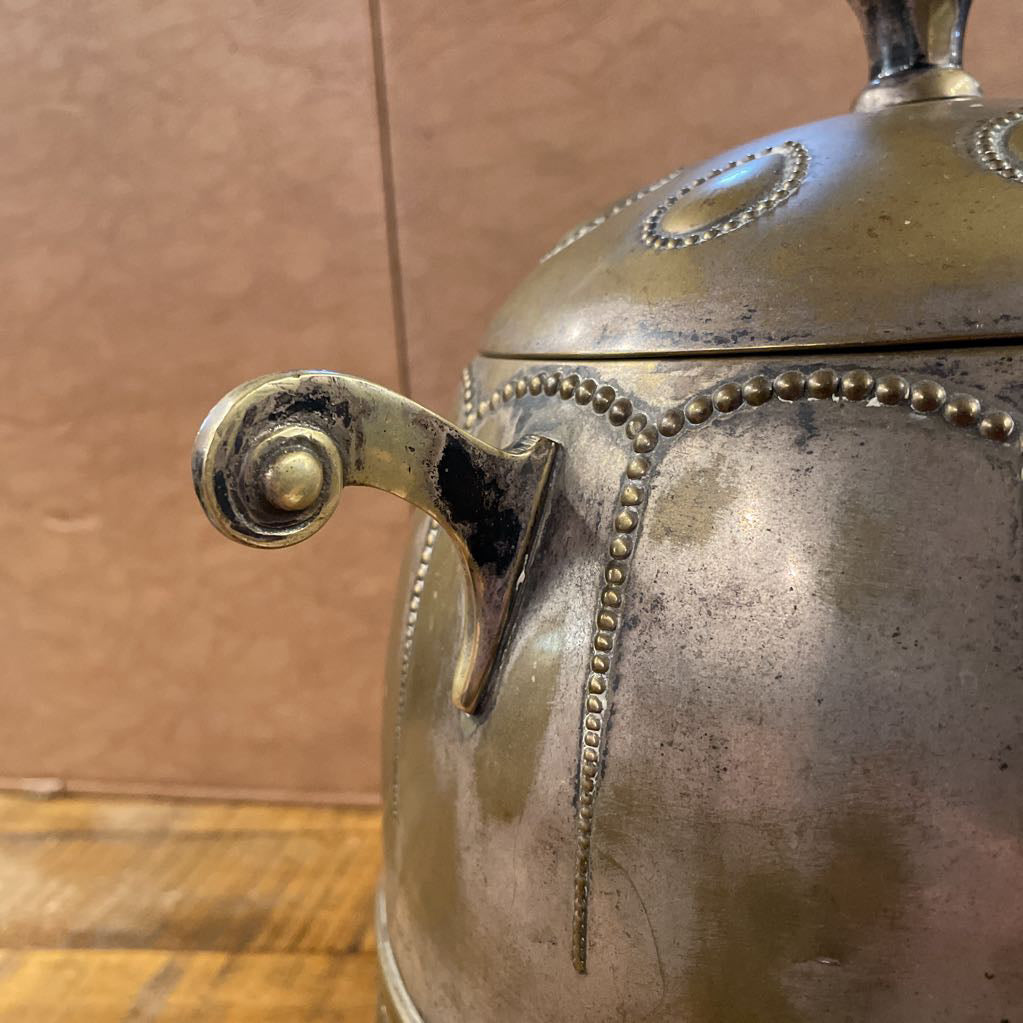 Brass & Tin Spanish Embellished Covered Pot SMALLS