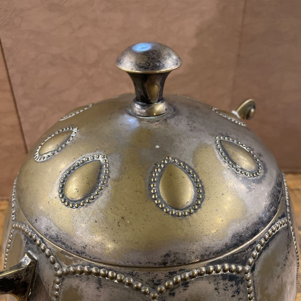 Brass & Tin Spanish Embellished Covered Pot SMALLS