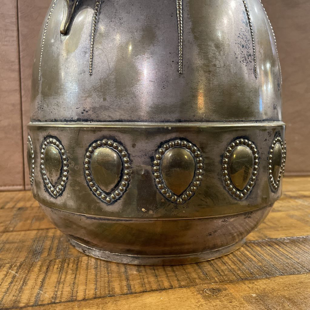 Brass & Tin Spanish Embellished Covered Pot SMALLS