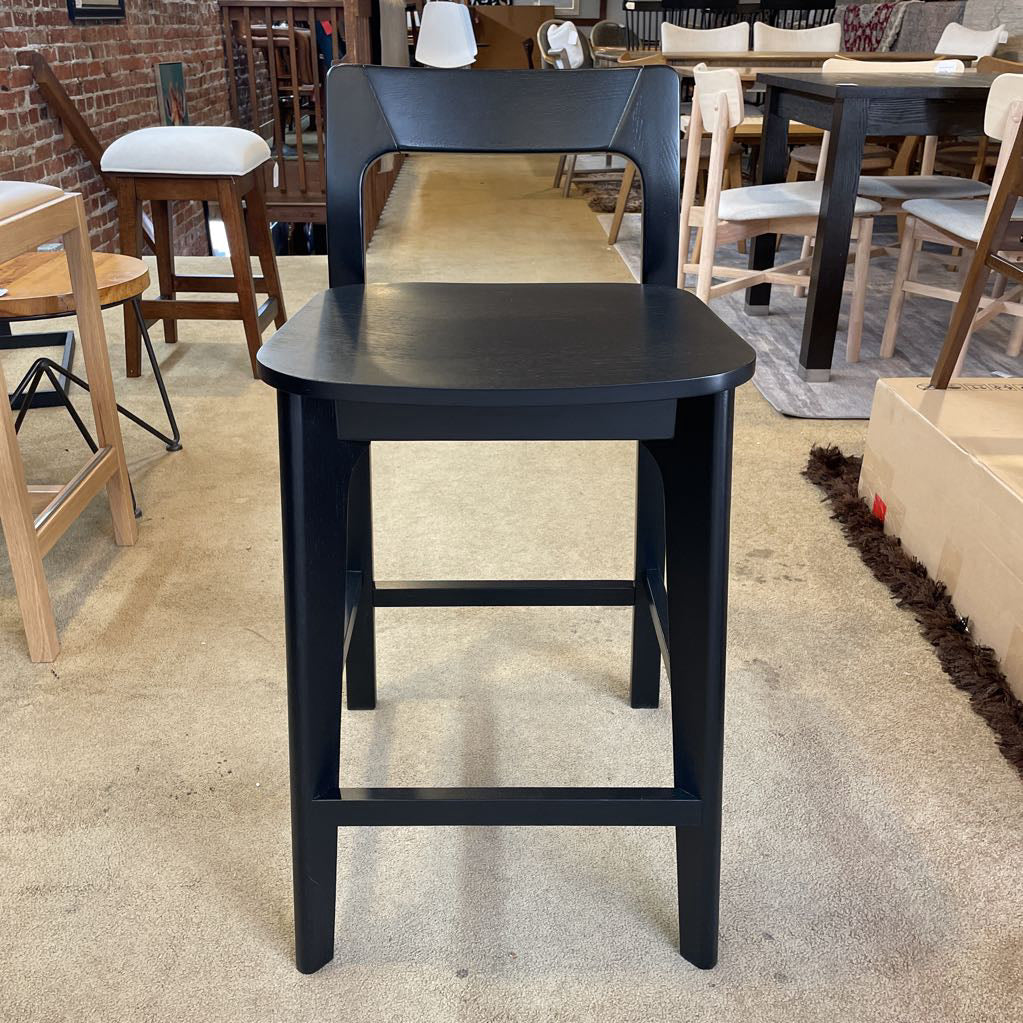Black Angled Back Stool
