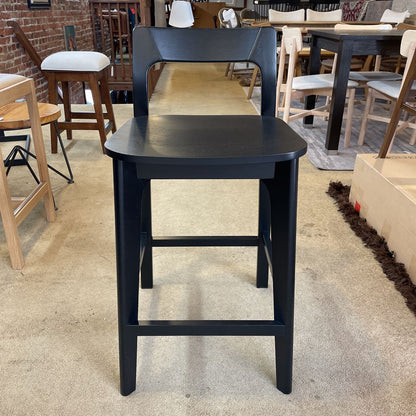 Black Angled Back Stool