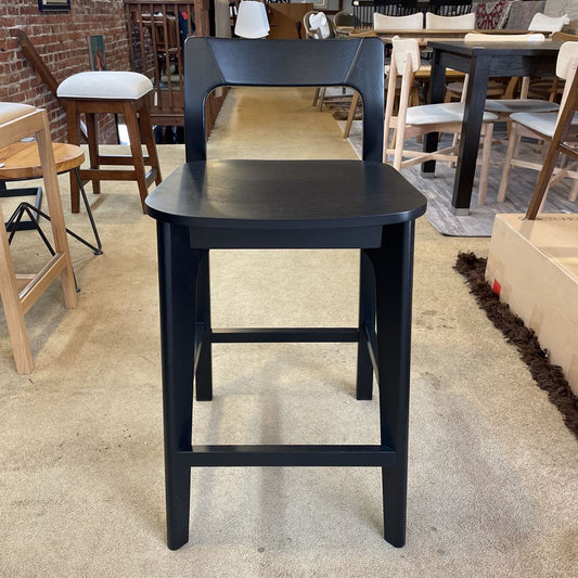 Black Angled Back Stool C STOOLS