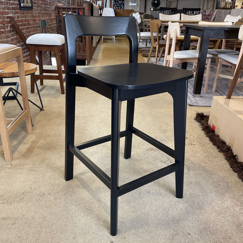Black Angled Back Stool