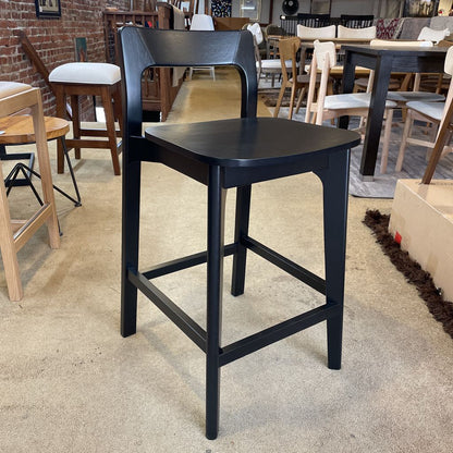 Black Angled Back Stool