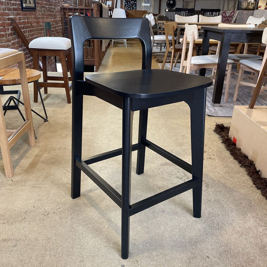 Black Angled Back Stool C STOOLS