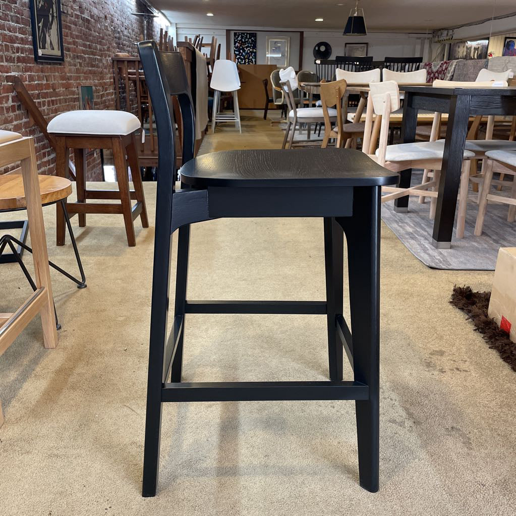 Black Angled Back Stool