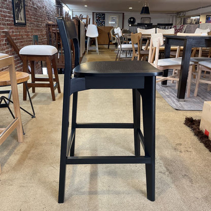 Black Angled Back Stool