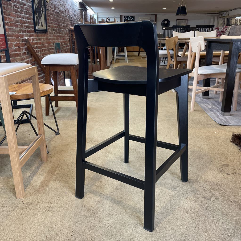 Black Angled Back Stool