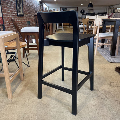Black Angled Back Stool
