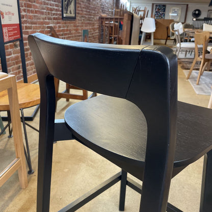 Black Angled Back Stool
