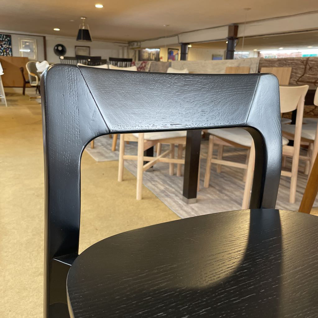 Black Angled Back Stool