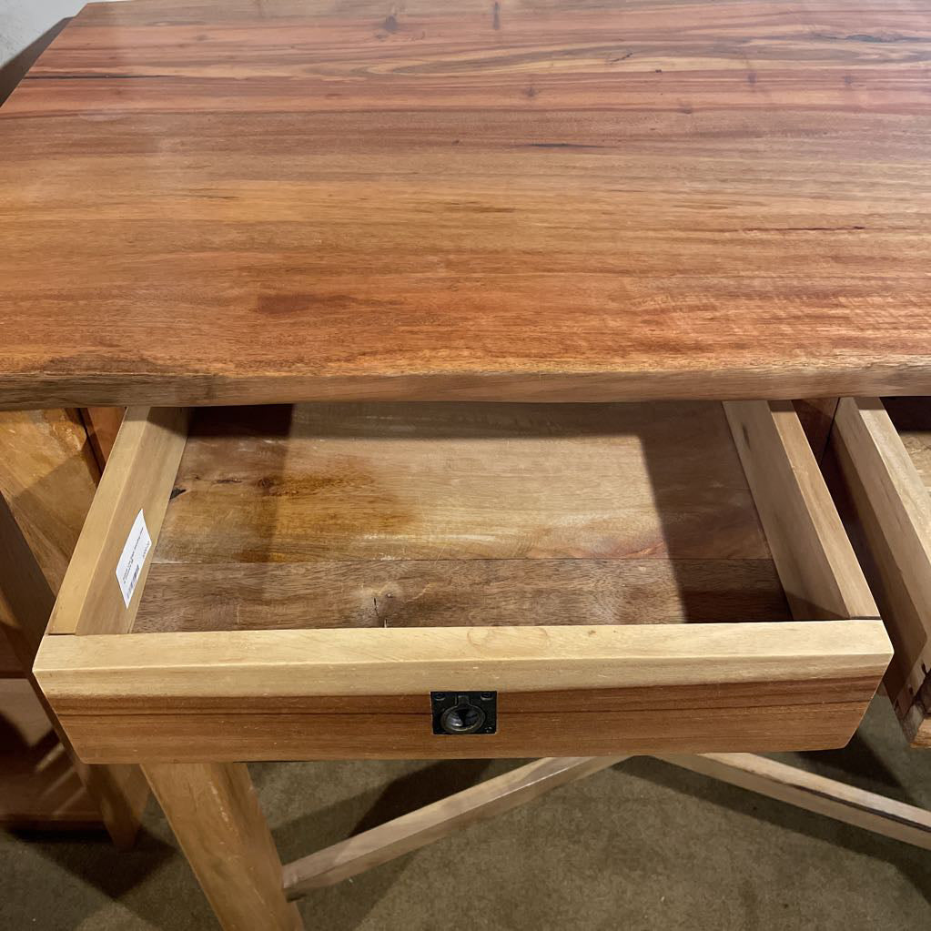 Acacia Live Edge Standing Desk w Drawers