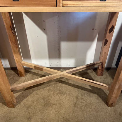Acacia Live Edge Standing Desk w Drawers